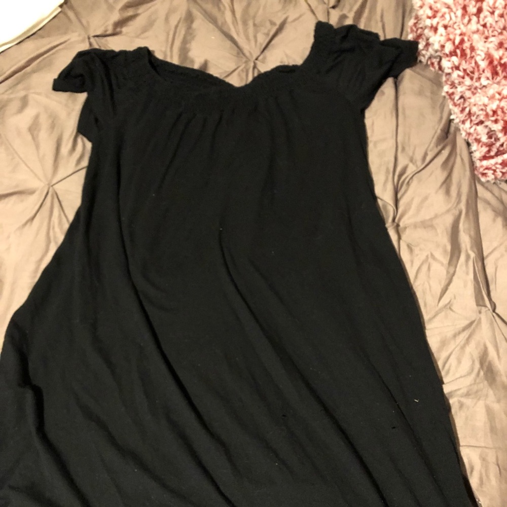 Black knit dress